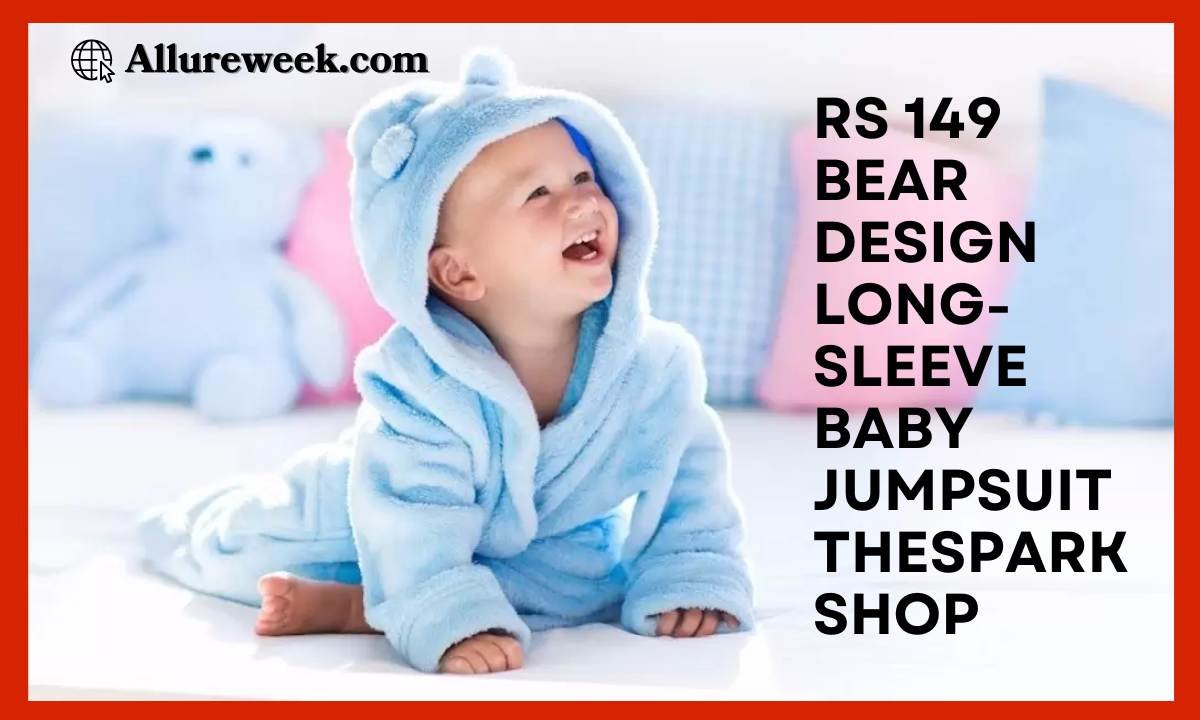 rs 149 bear design long-sleeve baby jumpsuit thespark shop