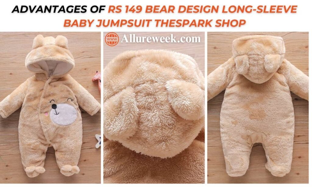 Rs 149 Bear Design Long-Sleeve Baby Jumpsuit Thespark Shop